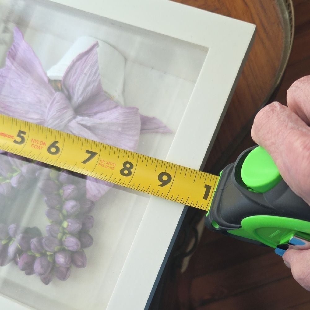 Purple Heart-Shaped Floral Display in Shadow Box - Picture 7 of 7
